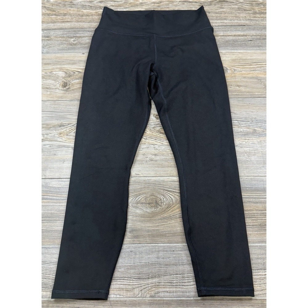 Fabletics Powerhold Black High Waist Capri Leggings Athletic Workout Women's Med